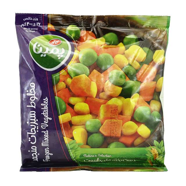 مخلوط سبزیجات ذرت، هویج و نخود کاله 400 گرمی