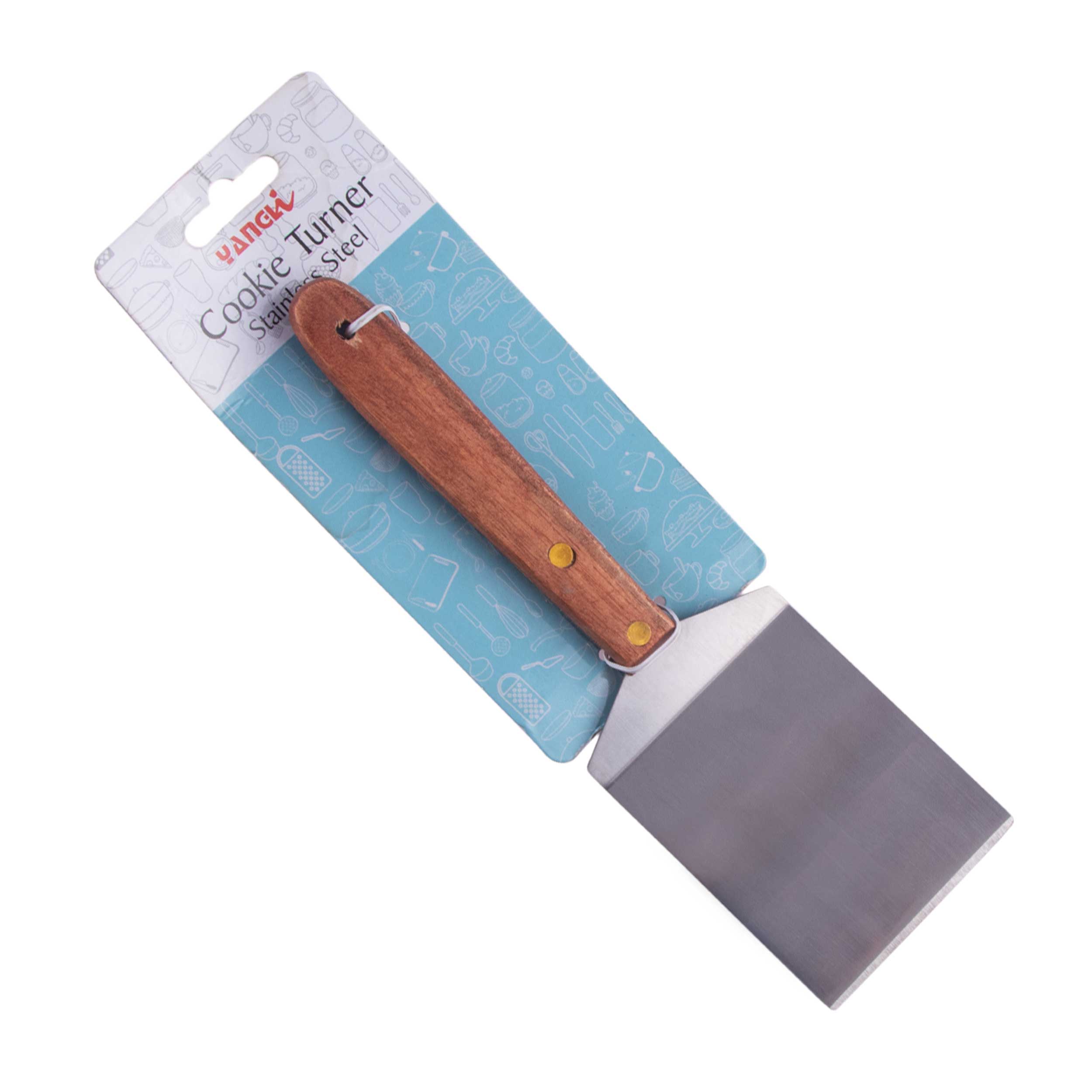 کاردک استیل دسته چوبی