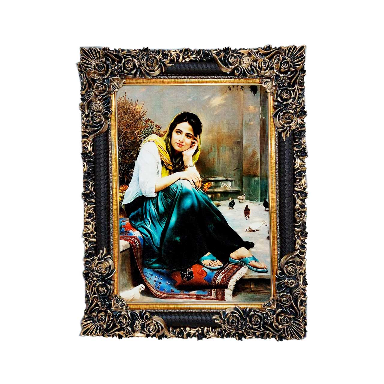 تابلو فرش چاپی کد 13033 سایز 50×35 سانتی متری