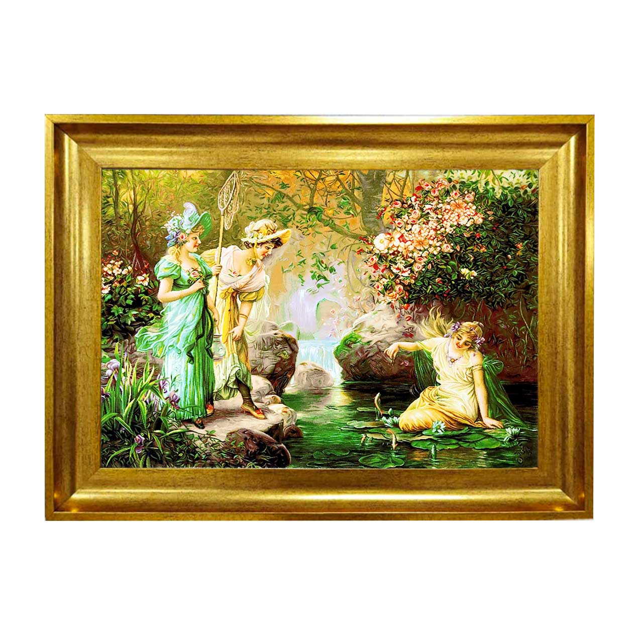 تابلو فرش چاپی طرح برکه کد 11063 سایز 50×50 سانتی متری