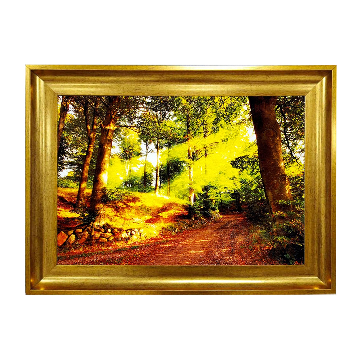 تابلو فرش چاپی طرح جنگل کد 10110 سایز 50×50 سانتی متری