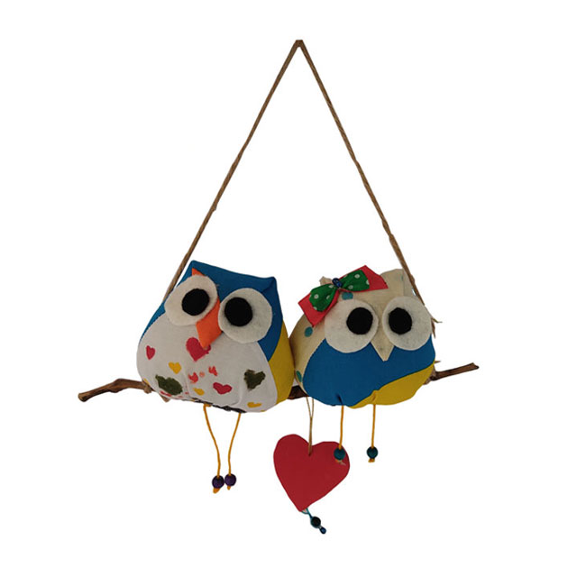 عروسک آویز طرح جغد جفتی کد 719