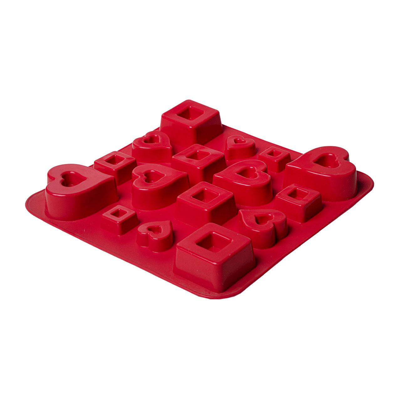 قالب کیک و ژله سیلیکونی مدل قلب و مربع جور