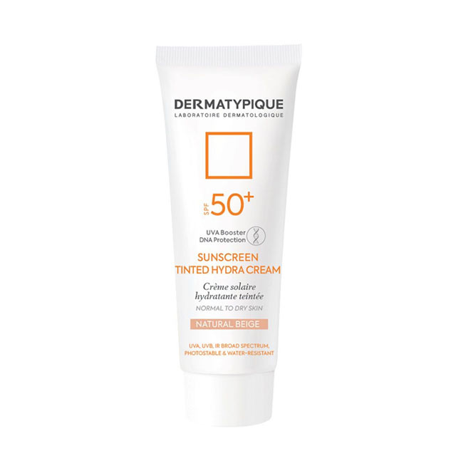 کرم ضد آفتاب بژ طبیعی مناسب پوست خشک درماتیپیک SPF50 حجم 50 میلی لیتری