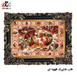 تابلو فرش چاپی طرح قاجار کد 10266 سایز 100×70 سانتی متری