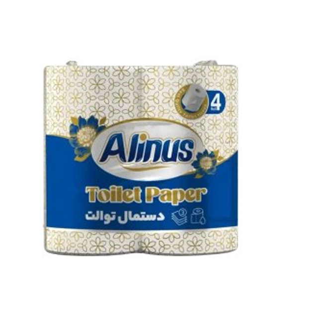 دستمال توالت آلینوس 3 لایه 4 عددی