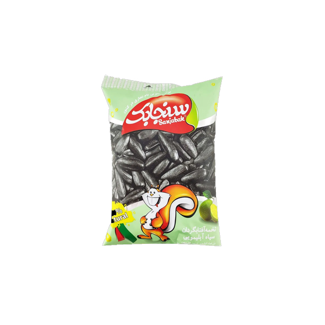 خرید تخمه آفتابگردان سیاه آبلیمویی سنجابک 105 گرمی