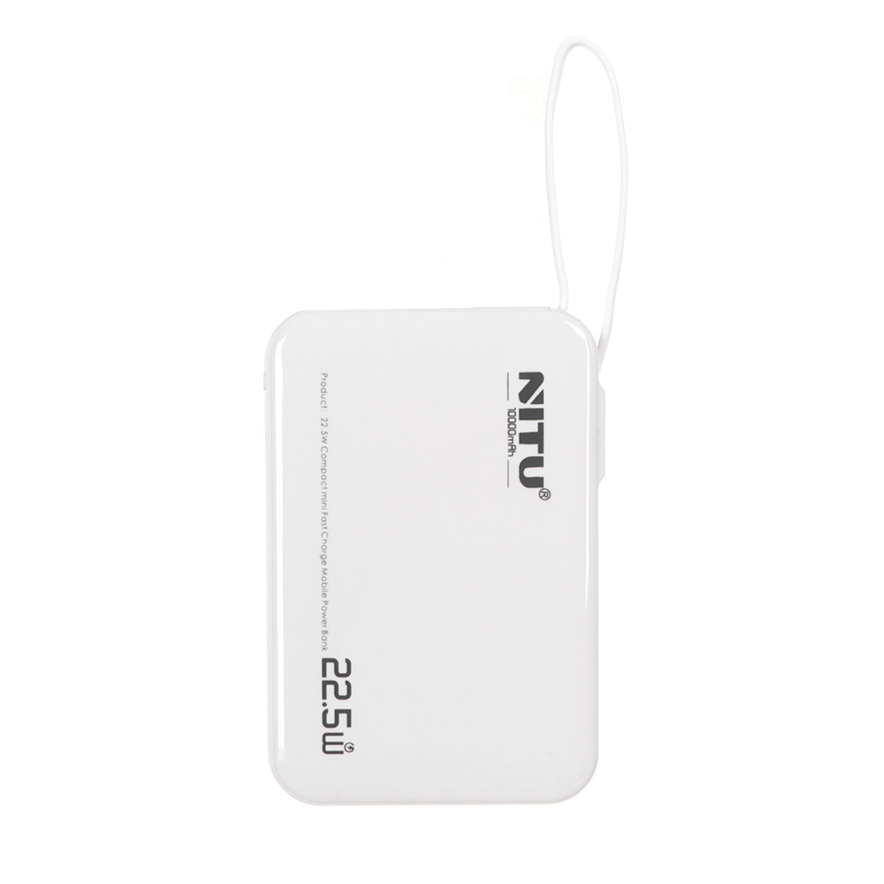 پاوربانک (فست شارژ) Nitu 22.5W 10000mAh مدل NPB34 - سفید (گارانتی 18 ماه تعویض نیکان همراه)