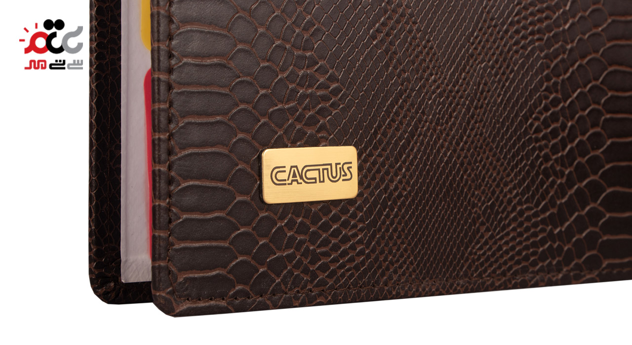 کلاسور قفل پلاستیک چرمی کاکتوس 100 برگ