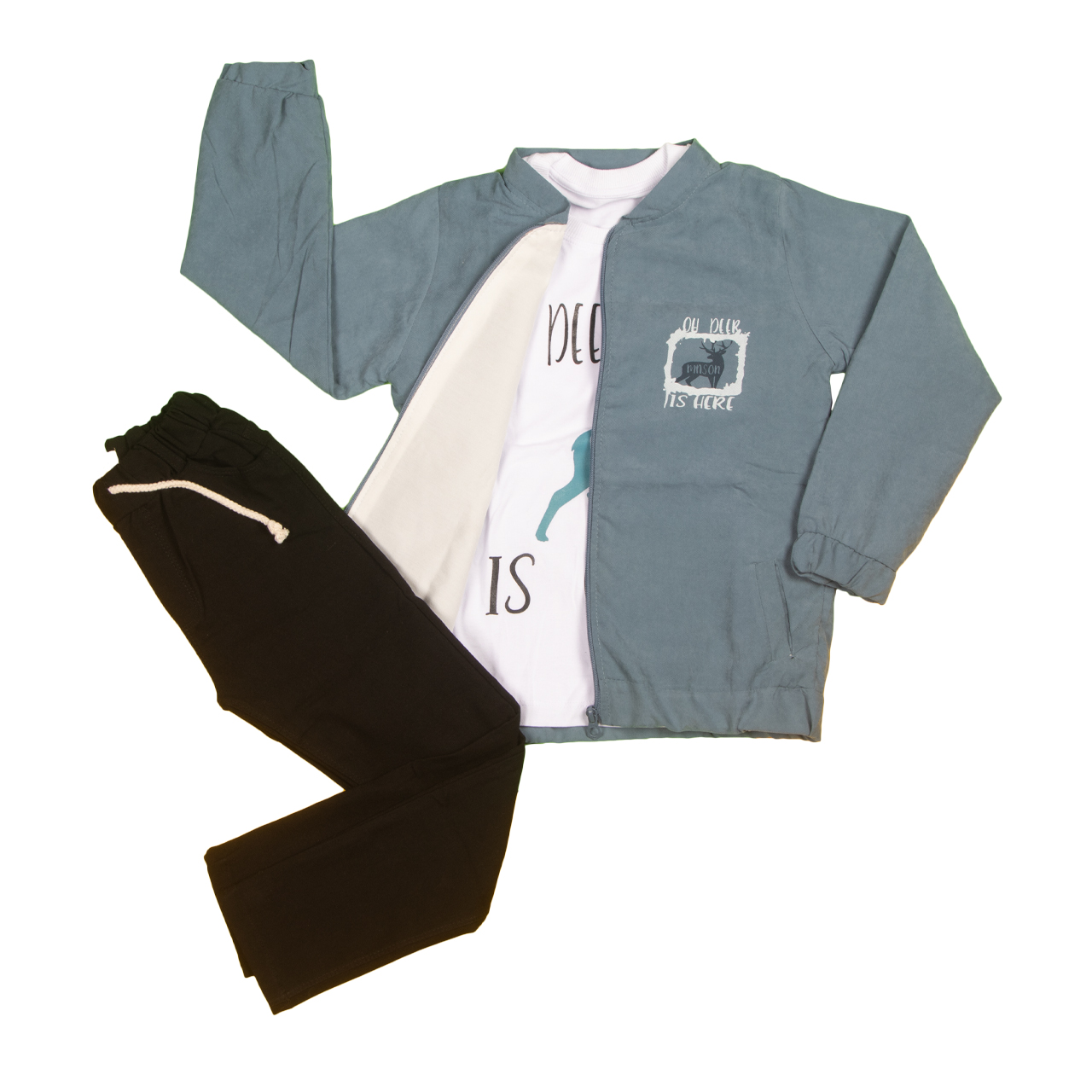 ست 3 تکه کت و شلوار پسرانه کد 203