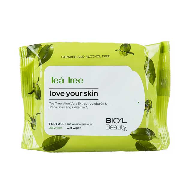 دستمال مرطوب پاک کننده آرایش صورت بیول مناسب پوستهای چرب 20 عددی