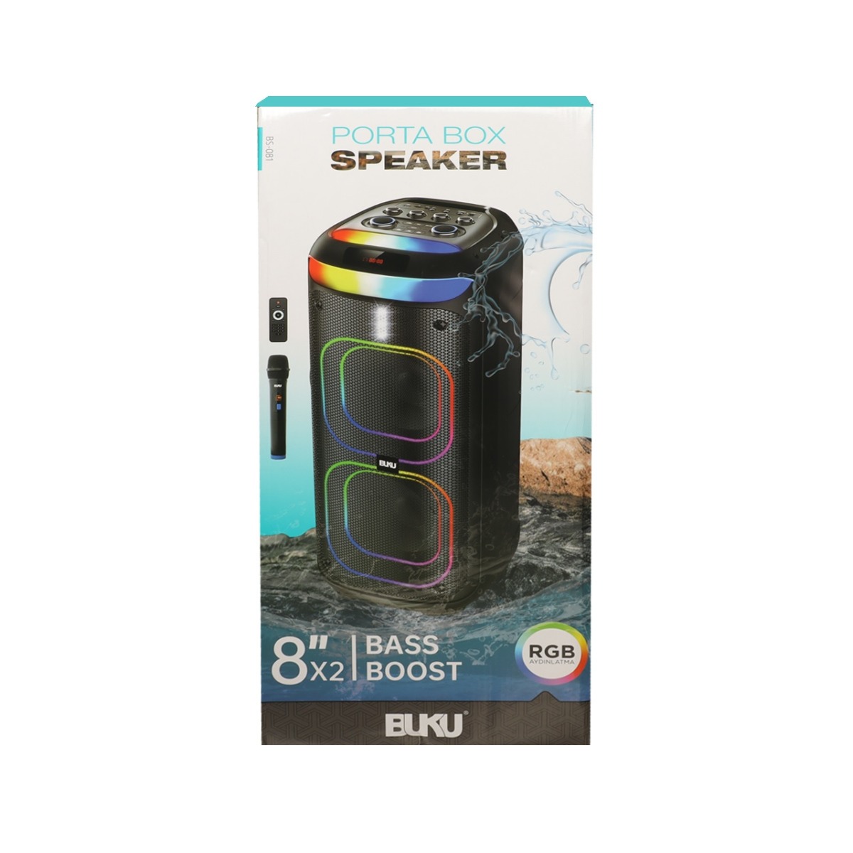 اسپیکر بی سیم BUKU مدل BS-081 - مشکی - MMS (گارانتی شش ماهه YA)