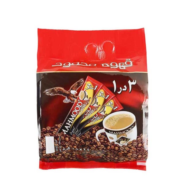 پودر مخلوط قهوه فوری 3 در 1 محمود بسته 24 عددی
