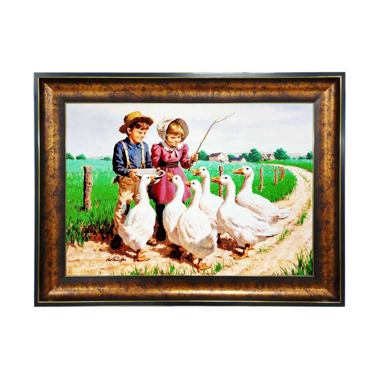 تابلو فرش چاپی طرح کودکان کد 13318 سایز 50×35 سانتی متری