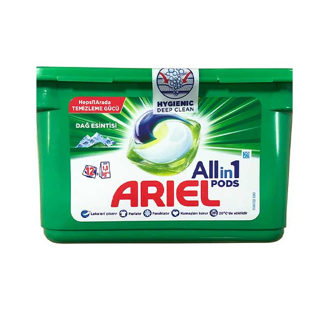 قرص بالشتکی ماشین لباسشویی All in 1 آریل بسته 12 عددی