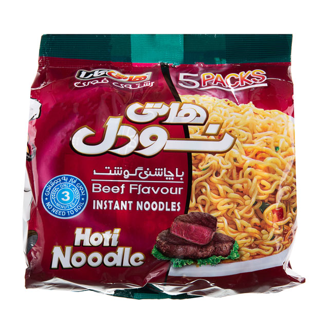 نودل با طعم گوشت هاتی کارا بسته 5 عددی
