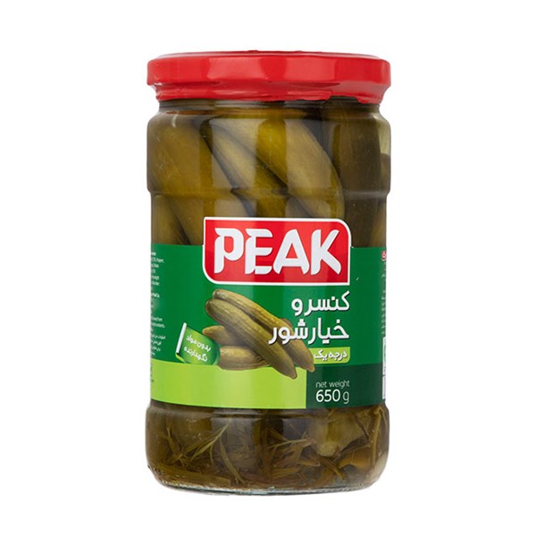 کنسرو خیار شور درجه یک پیک  650 گرمی
