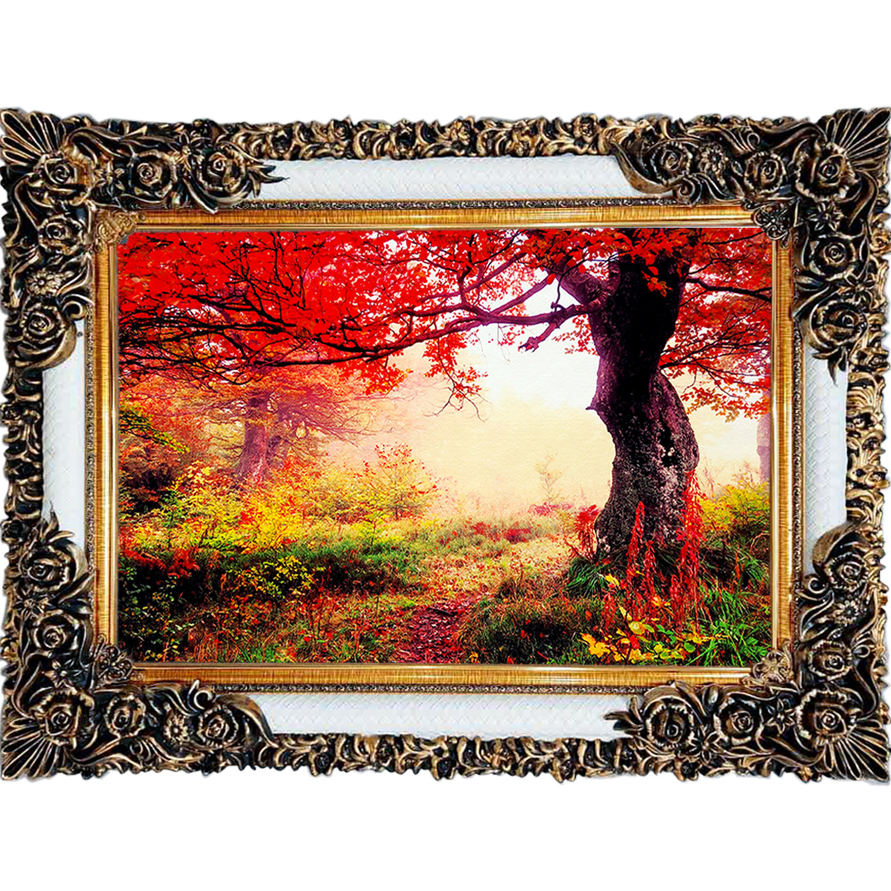 تابلو فرش چاپی طرح منظره کد 10176 سایز 100×70 سانتی متری