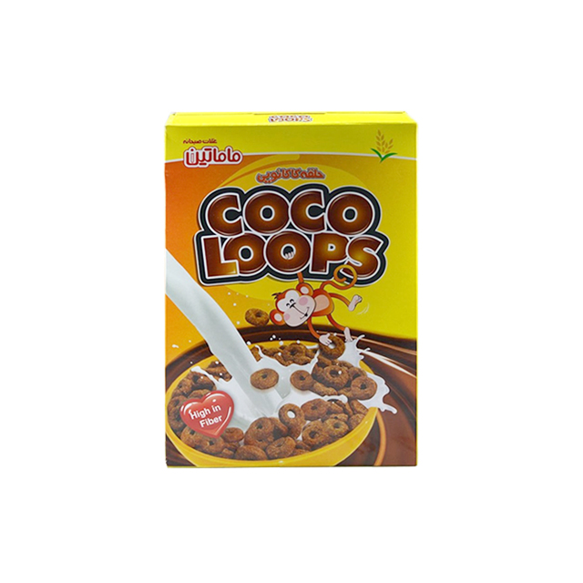 خرید غلات صبحانه حلقه ای کاکائویی ماماتین 375 گرمی