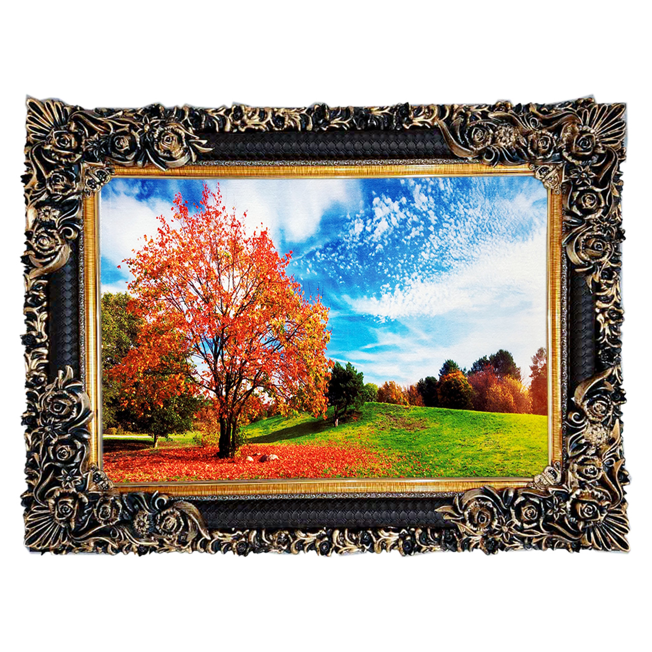 تابلو فرش چاپی طرح منظره کد 10036 سایز 70×50 سانتی متری