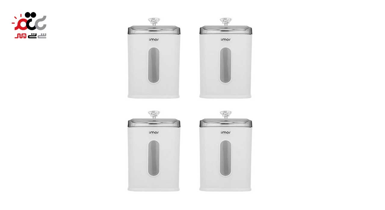 سرویس آشپزخانه 21 پارچه چهارگوش درب شفاف لیمون 