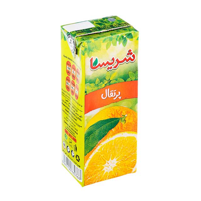 آبمیوه پرتقال شریسا 200 میلی لیتری