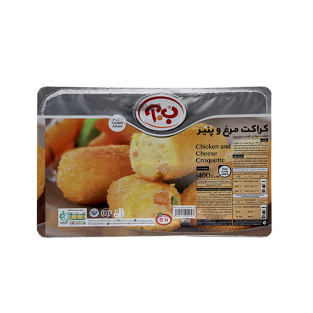 کراکت مرغ و پنیر ب.آ 400 گرمی