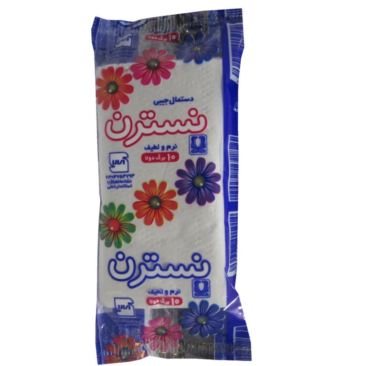 دستمال کاغذی جیبی نسترن بسته 10 برگی