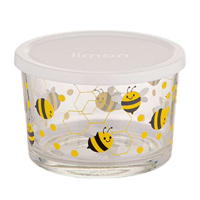 ظرف نگدارنده دربدار چاپدار لیمون 190 میلی لیتری