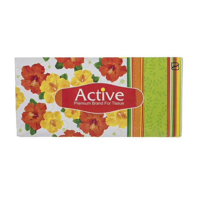 دستمال کاغذی اکتیو 100 برگ دولا