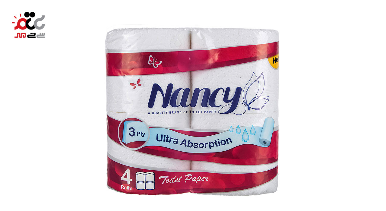 دستمال توالت نانسی بسته 4 عددی