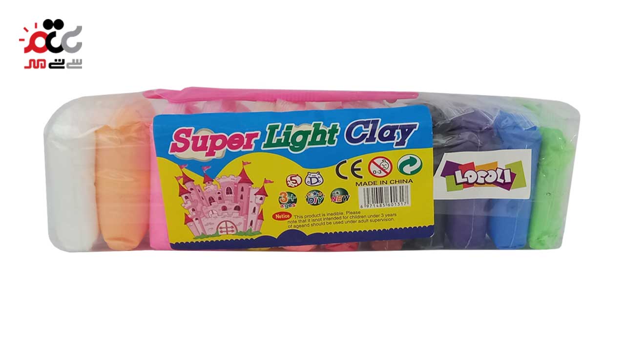 خمیربازی 12 رنگ LOCOLI پاکتی کد 3320