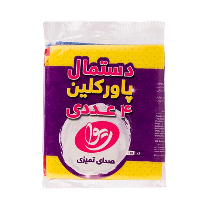دستمال پاور کلین ریوا بسته 4 عددی