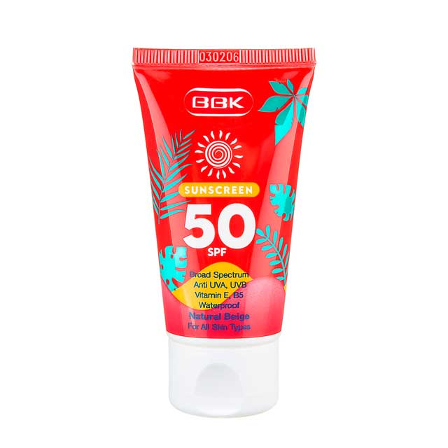 کرم ضد آفتاب بژ طبیعی ببک 50 SPF حجم 50 میلی لیتری