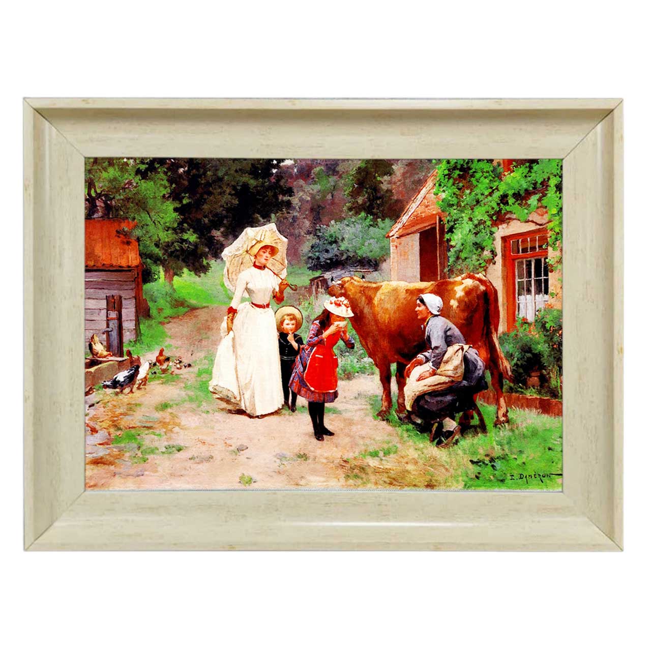 تابلو فرش چاپی طرح مزرعه کد 11058 سایز 70×50 سانتی متری