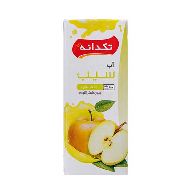 آب سیب تکدانه 200 میلی لیتری