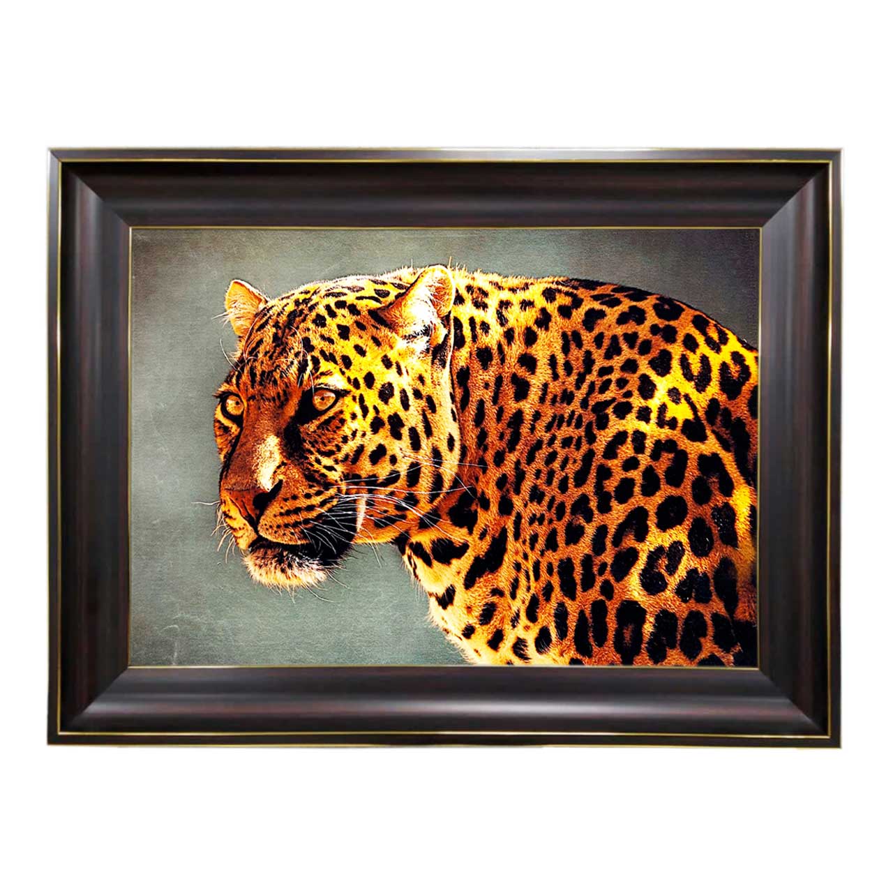 تابلو فرش چاپی طرح پلنگ کد 14067 سایز 60×40 سانتی متری