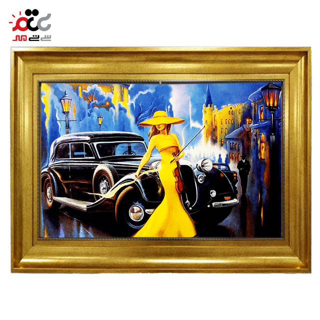 تابلو فرش چاپی طرح نوازنده کد 13309 سایز 60×40 سانتی متری