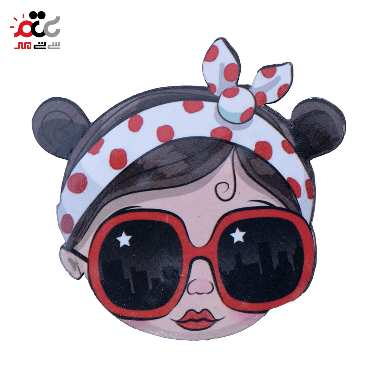 آینه جیبی چوبی طرح فانتزی کد 04