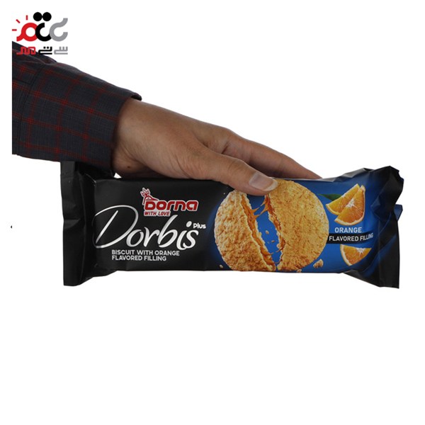 بیسکویت کاکائویی درنا با مغز پرتقال 120 گرمی