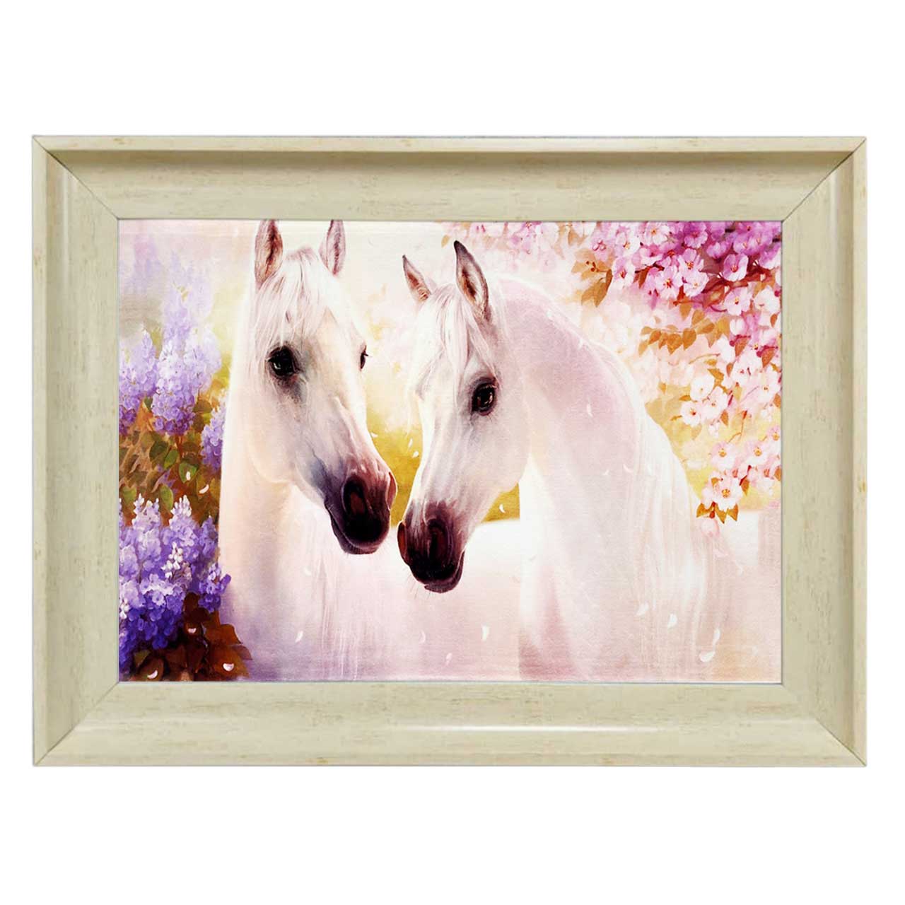 تابلو فرش چاپی طرح اسب کد 14046 سایز 70×50 سانتی متری