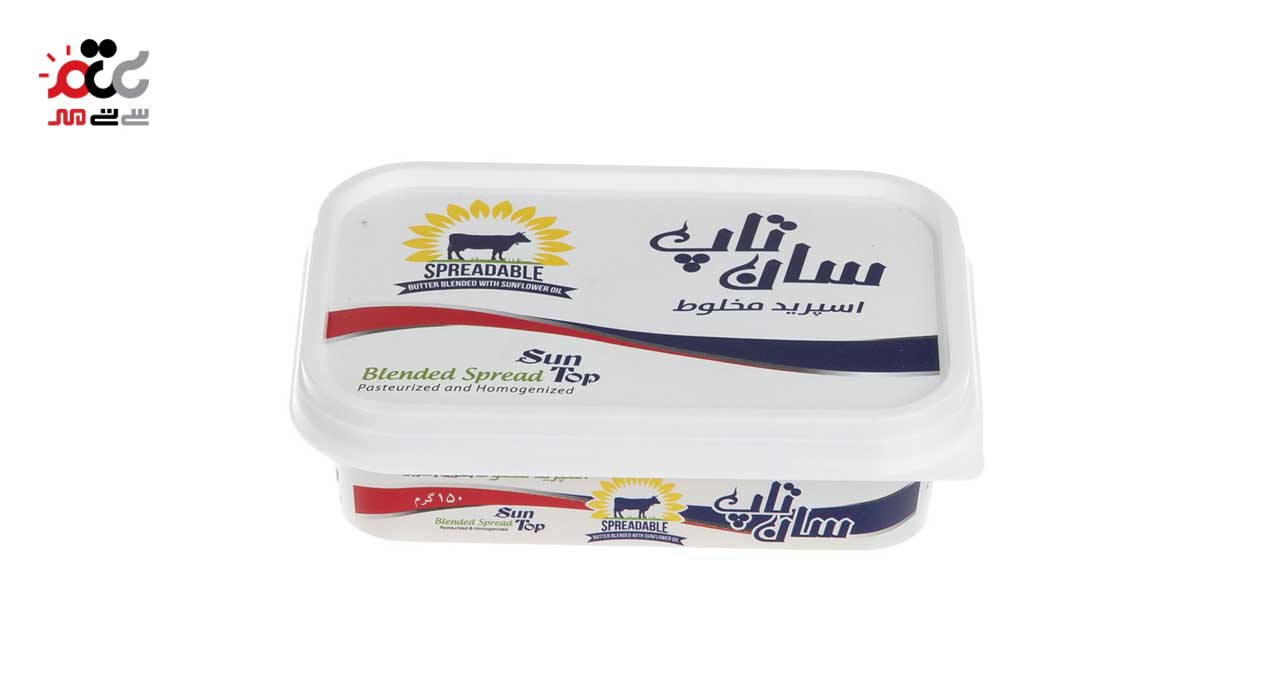 اسپرید مخلوط کره حیوانی و روغن آفتابگردان سان تاپ 150 گرمی