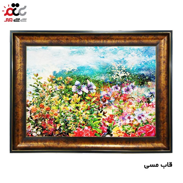 تابلو فرش چاپی طرح گل کد 12030 سایز 100×70 سانتی متری