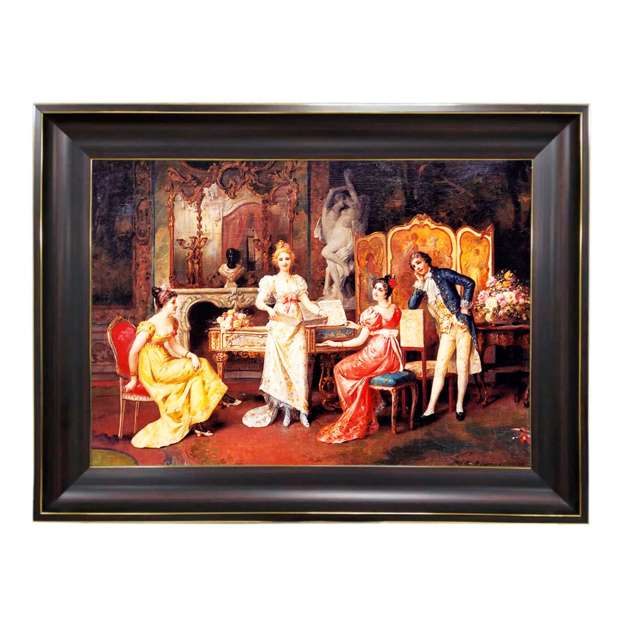 تابلو فرش چاپی طرح مهمانی کد 11050 سایز 60×40 سانتی متری