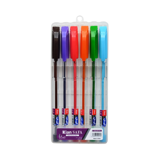 خودکار رنگی کیان مدل قابدار بسته 6 عددی