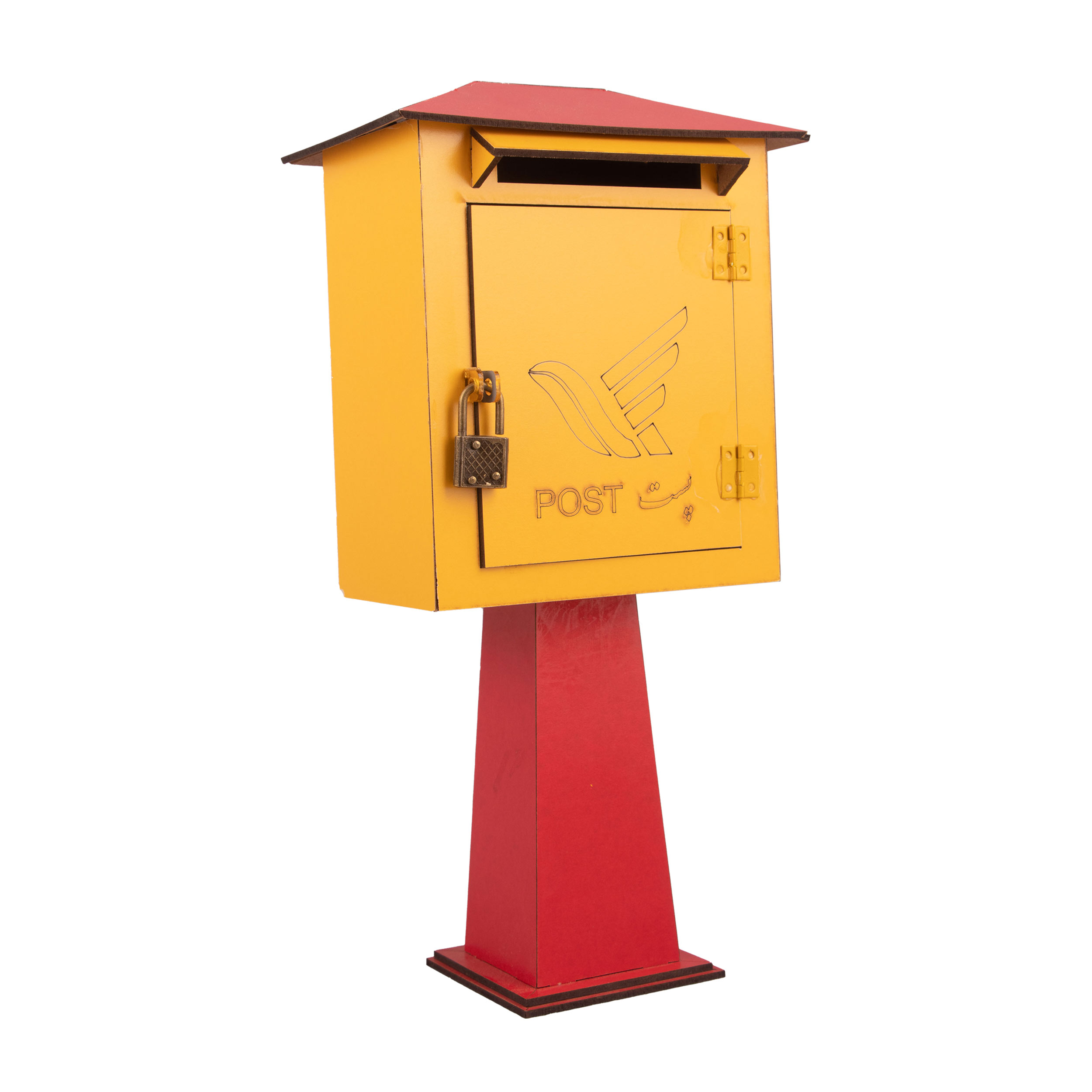 قلک چوبی مدل صندوق پست