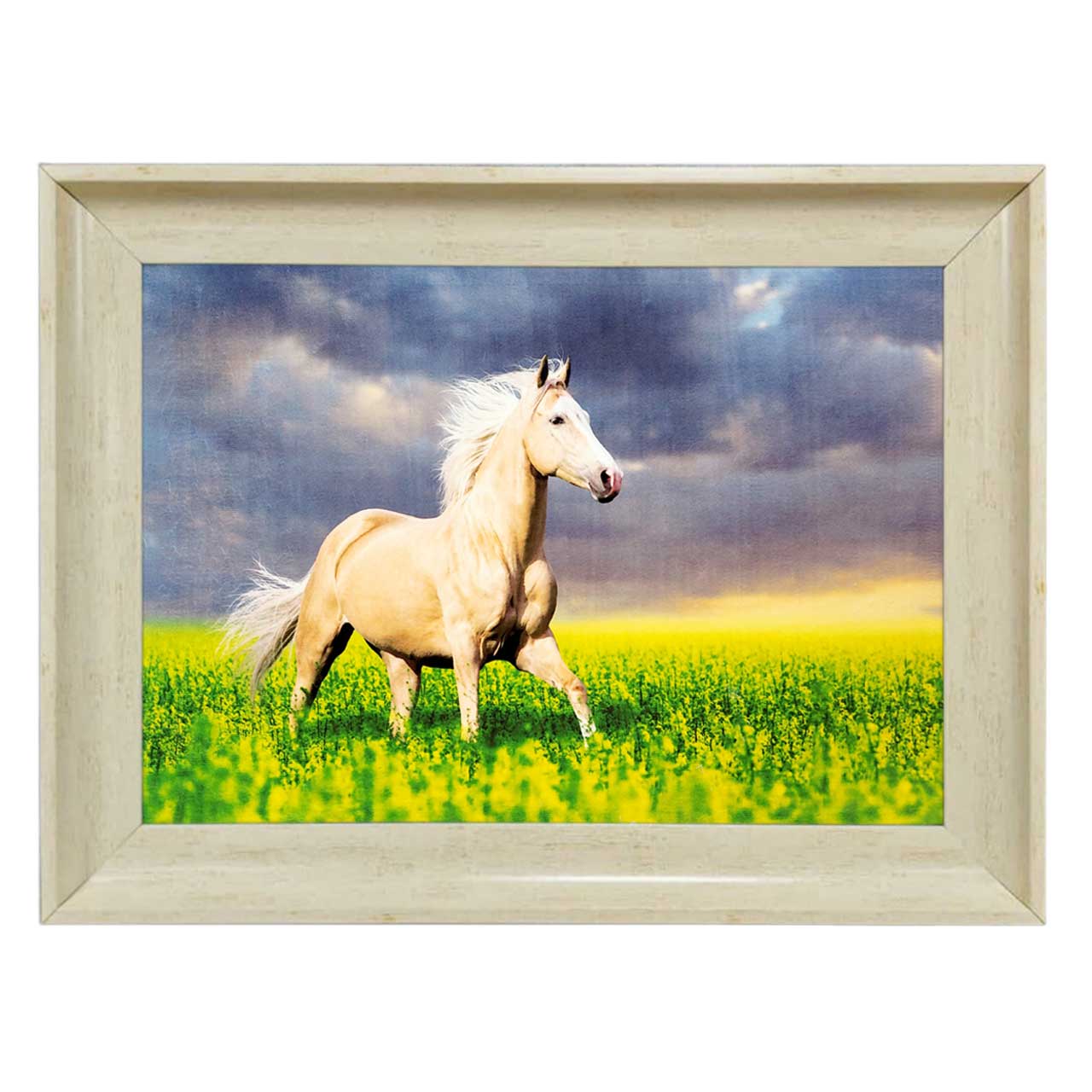 تابلو فرش چاپی طرح اسب کد 14010 سایز 70×50 سانتی متری