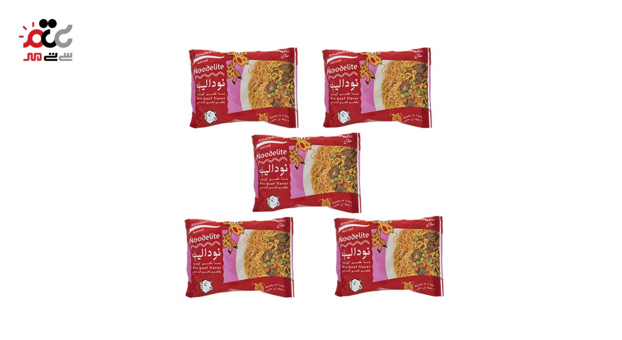 نودالیت با طعم گوشت  آماده لذیذ بسته 5 عددی