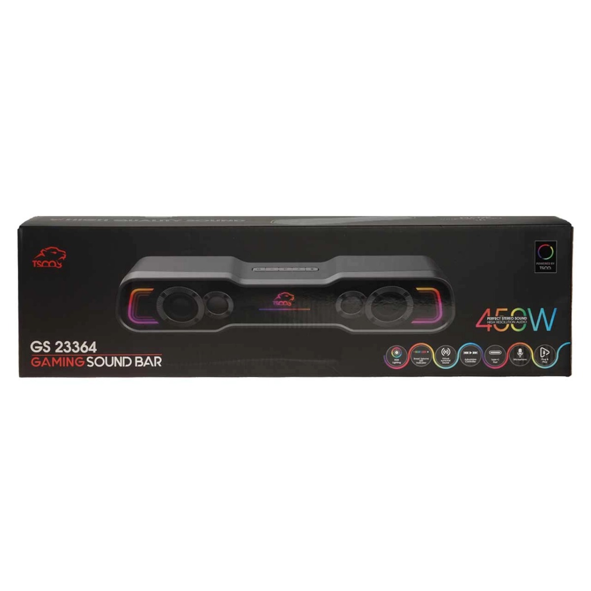 اسپیکر ساندبار گیمینگ TSCO مدل GS 23364 - مشکی (گارانتی 18 ماهه تسکو)