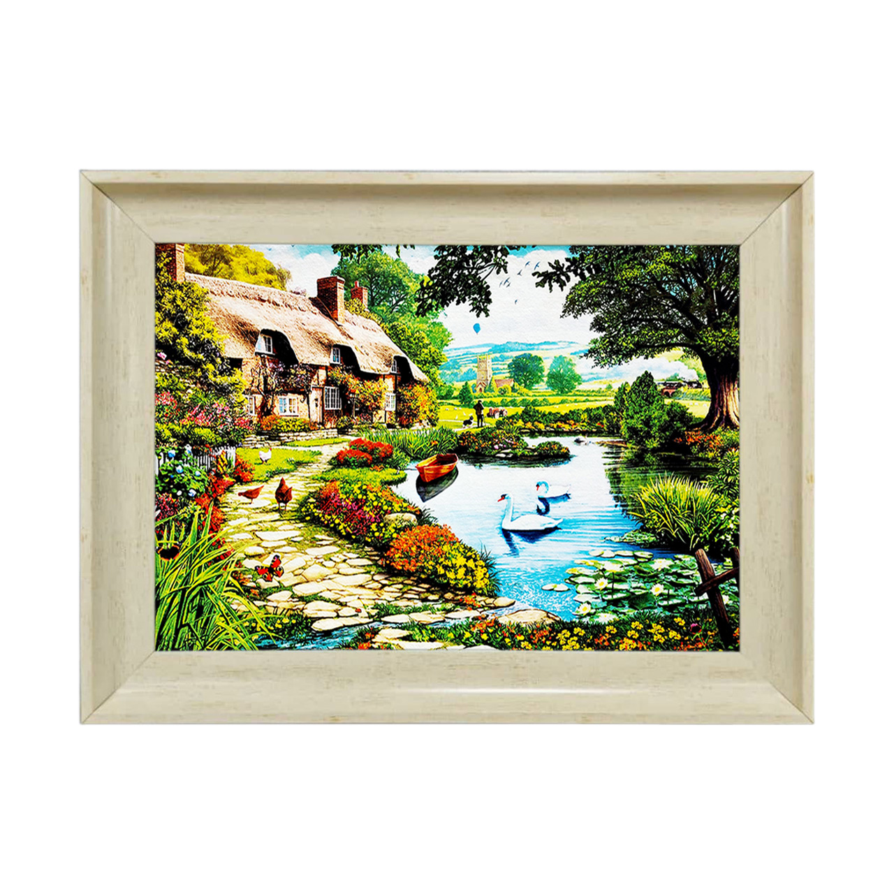 تابلو فرش چاپی طرح منظره کد 10130 سایز 50×35 سانتی متری